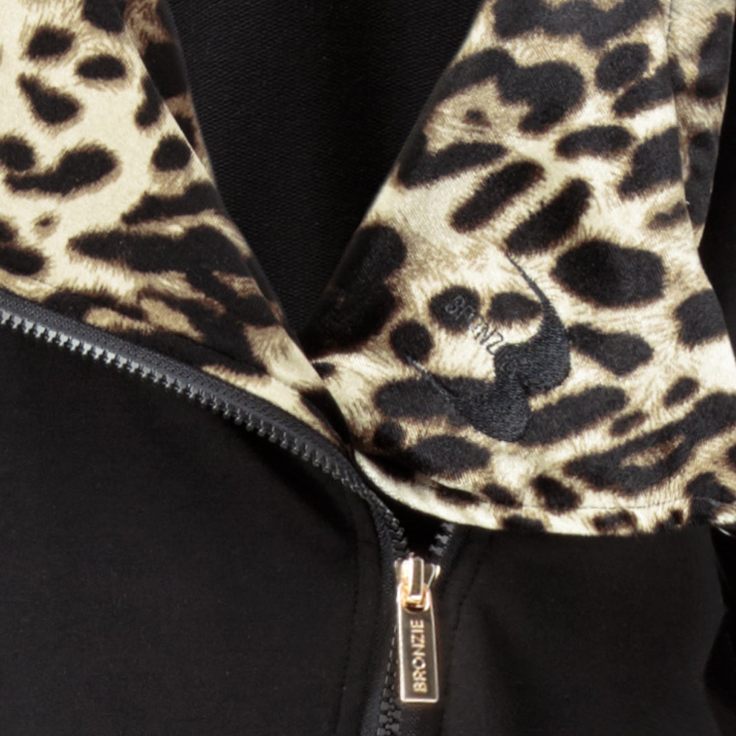After Fake Tan Jumpsuit (Leopard) (Detail - Zip)